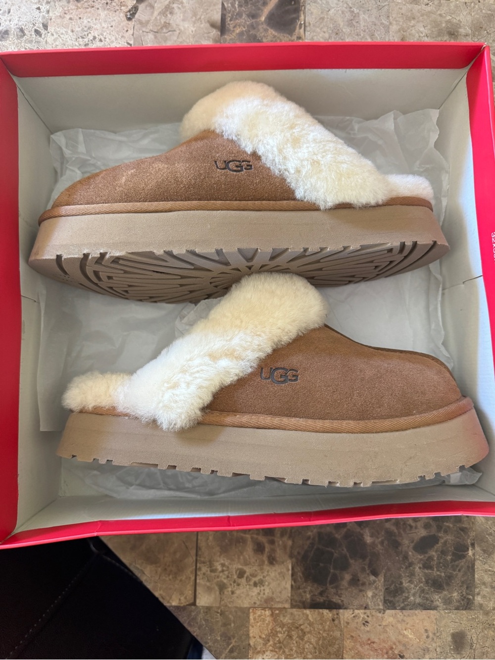 Brand new UGG Platform Slippers, size 10